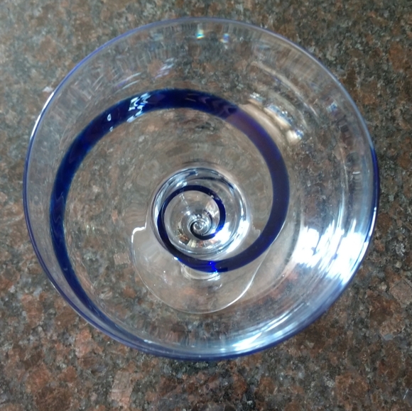 Pier One Blue Swirl Margarita Glasses - Picture 3 of 3
